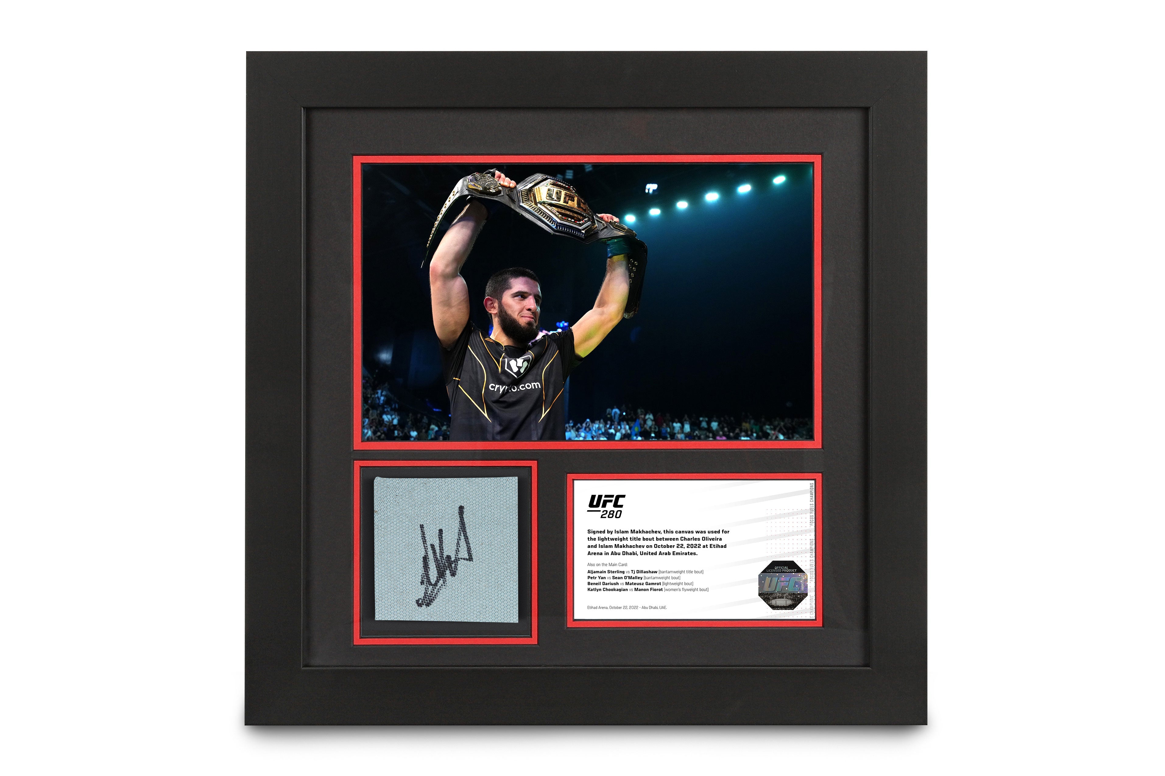 Islam Makhachev UFC 280 Signed Canvas & Photo