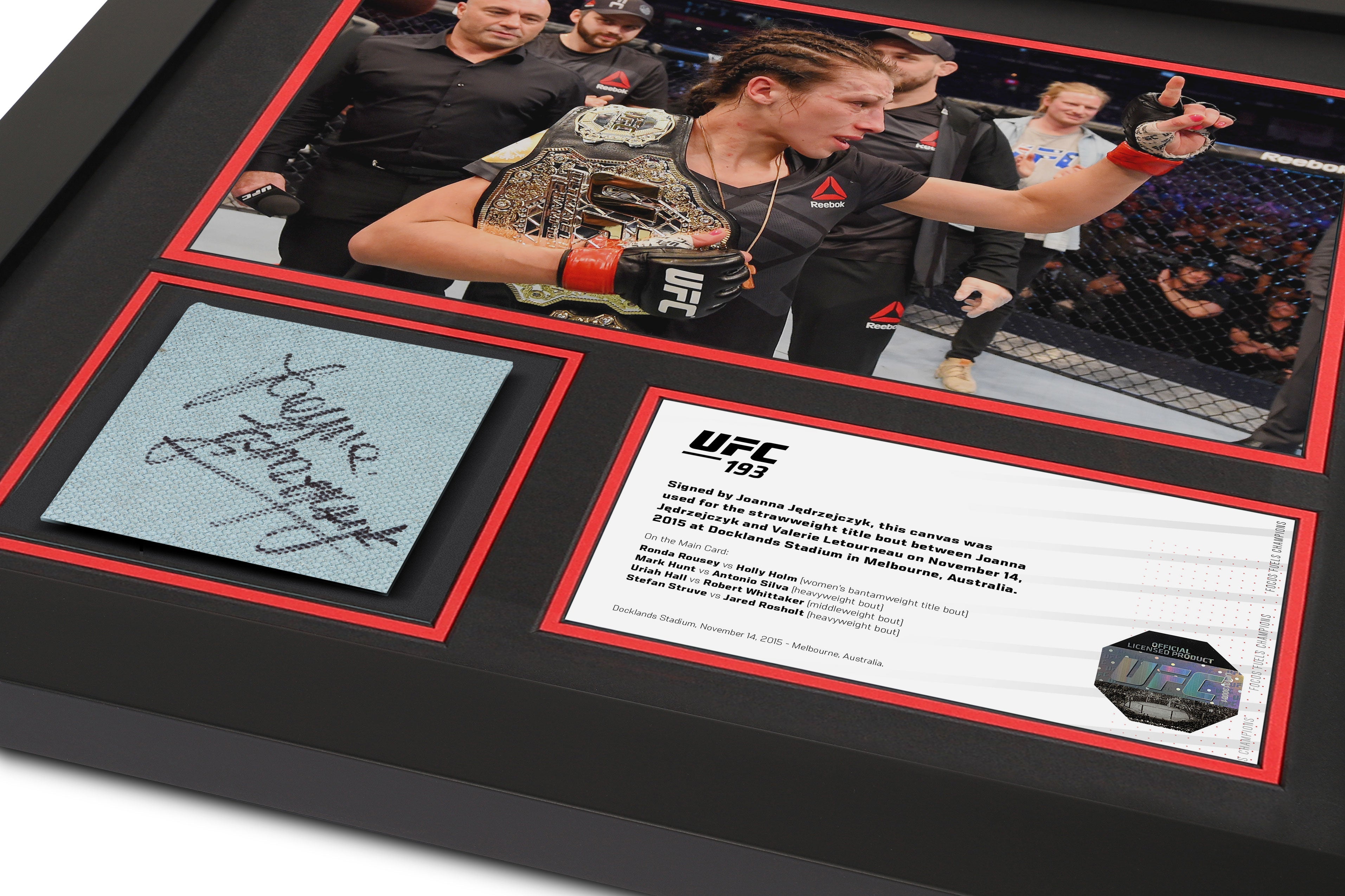 Joanna Jedrzejczyk UFC 193 Signed Canvas & Photo