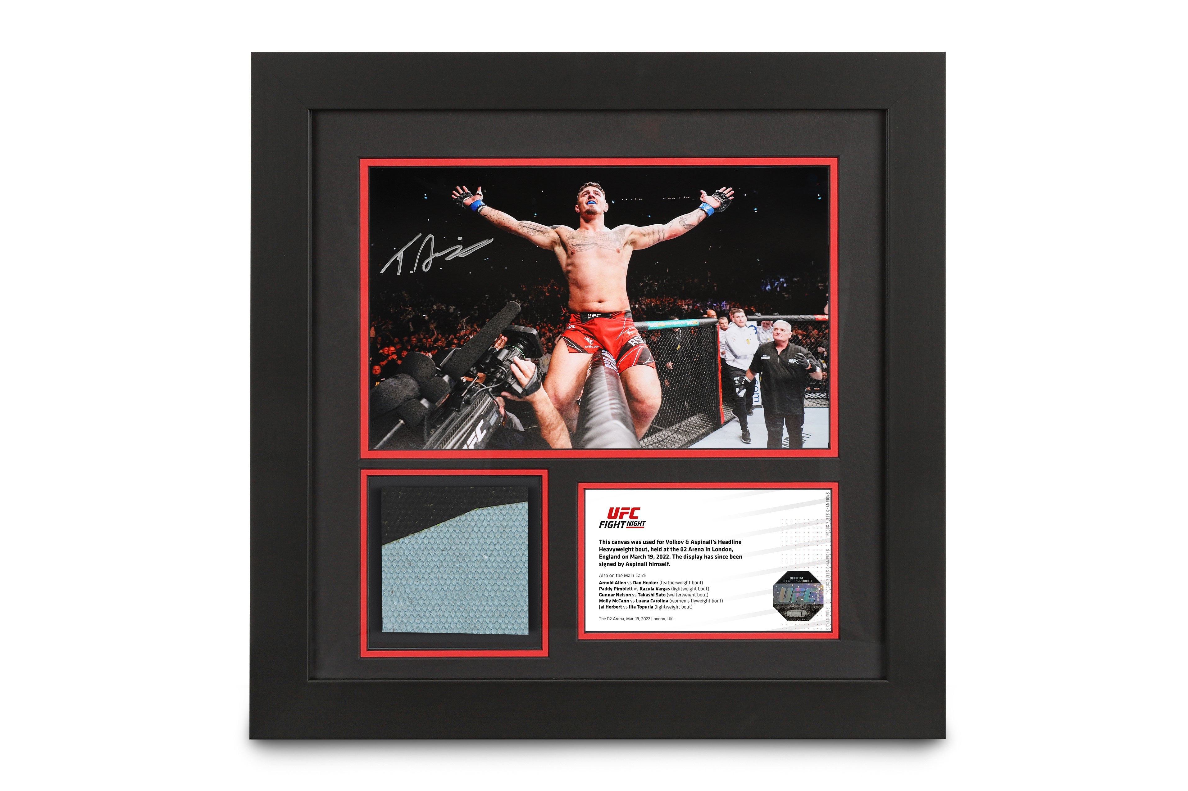 Tom Aspinall Signed Canvas & Photo - UFC Fight Night: Volkov vs Aspinall