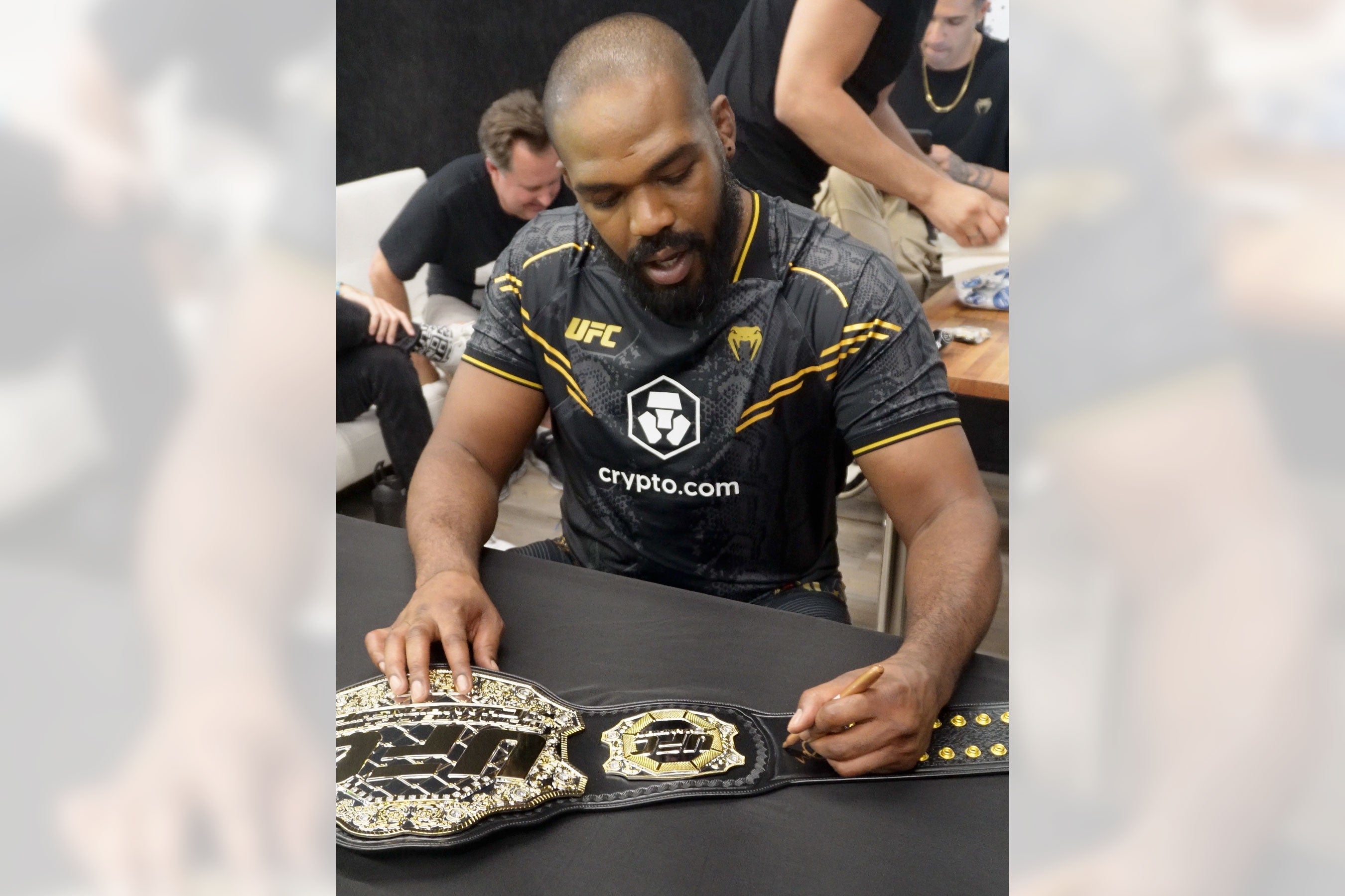 Jon Jones Signed UFC Classic Championship Replica Belt