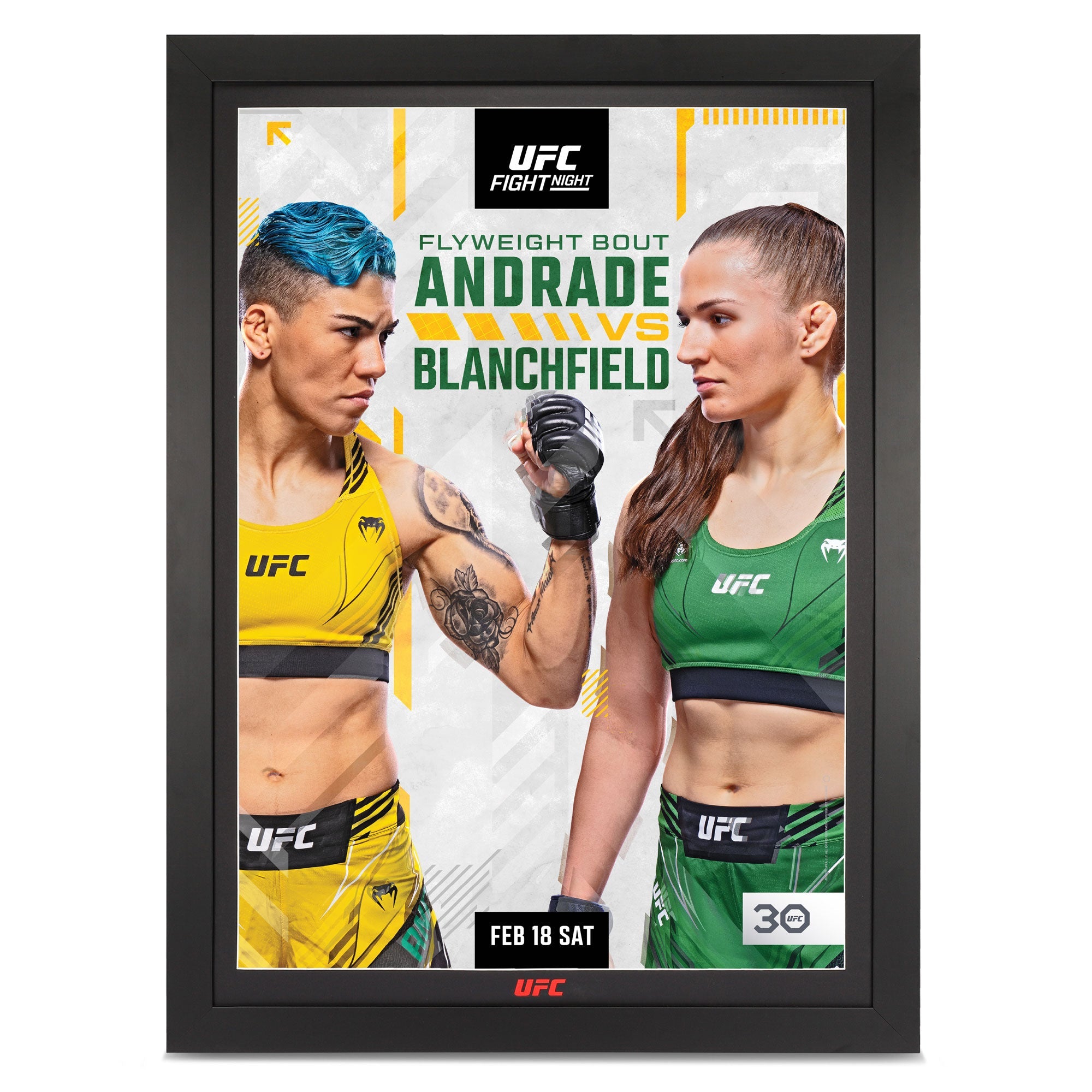UFC Fight Night: Andrade vs Blanchfield Autographed Event Poster