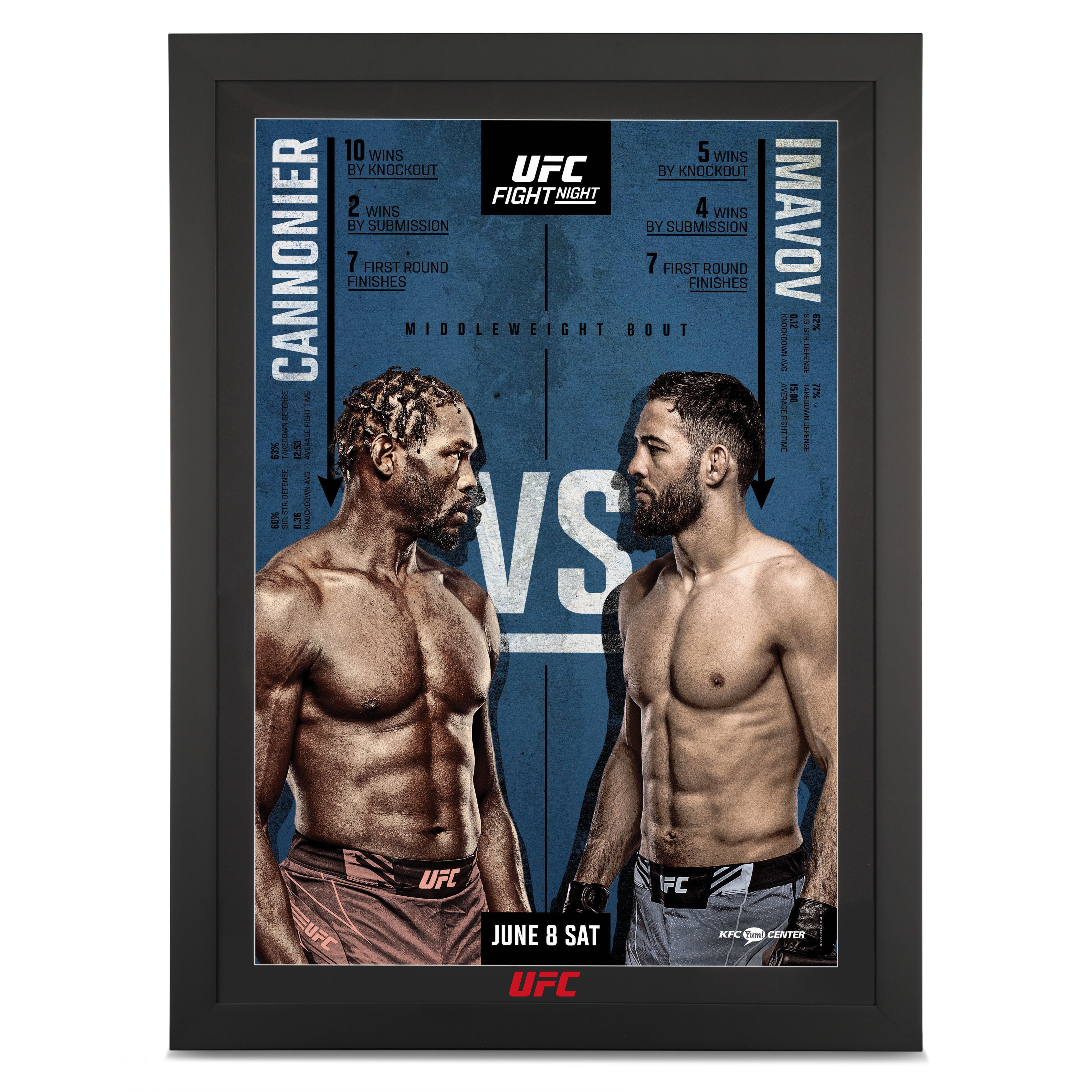 UFC Fight Night: Cannonier vs Imavov Autographed Event Poster