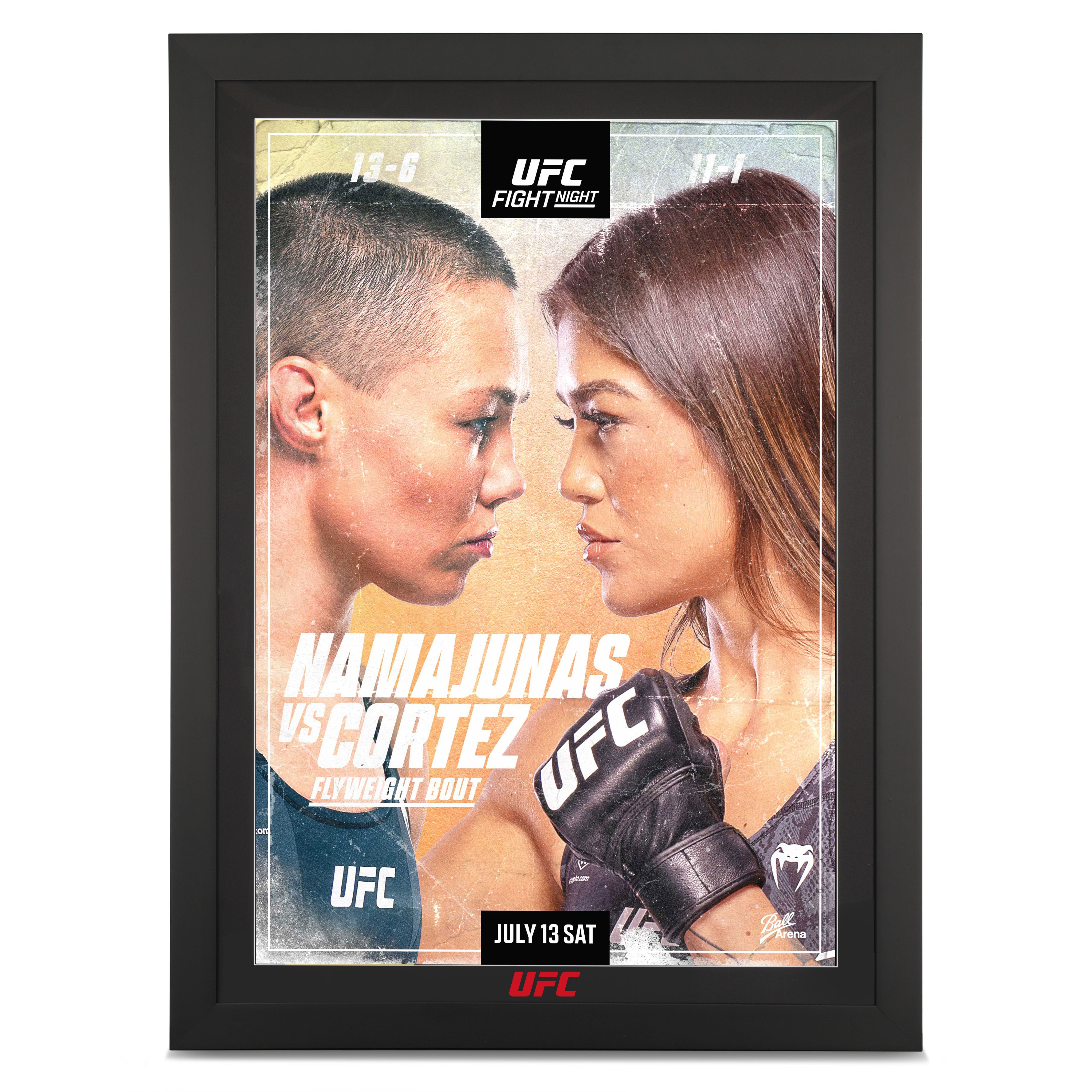 UFC Fight Night Namajunas vs Cortez Autographed Event Poster