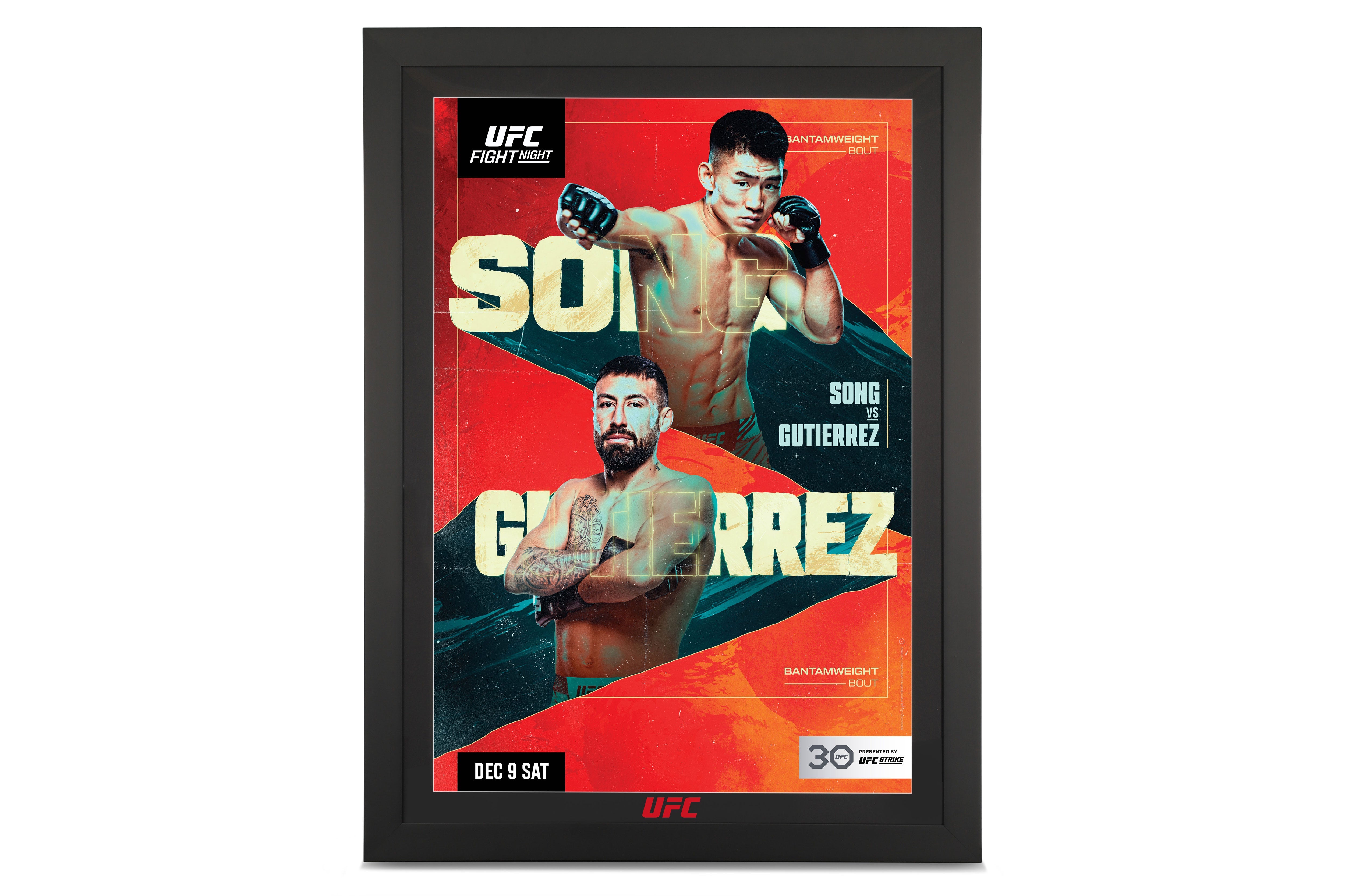 UFC Fight Night: Song vs Gutiérrez Autographed Poster