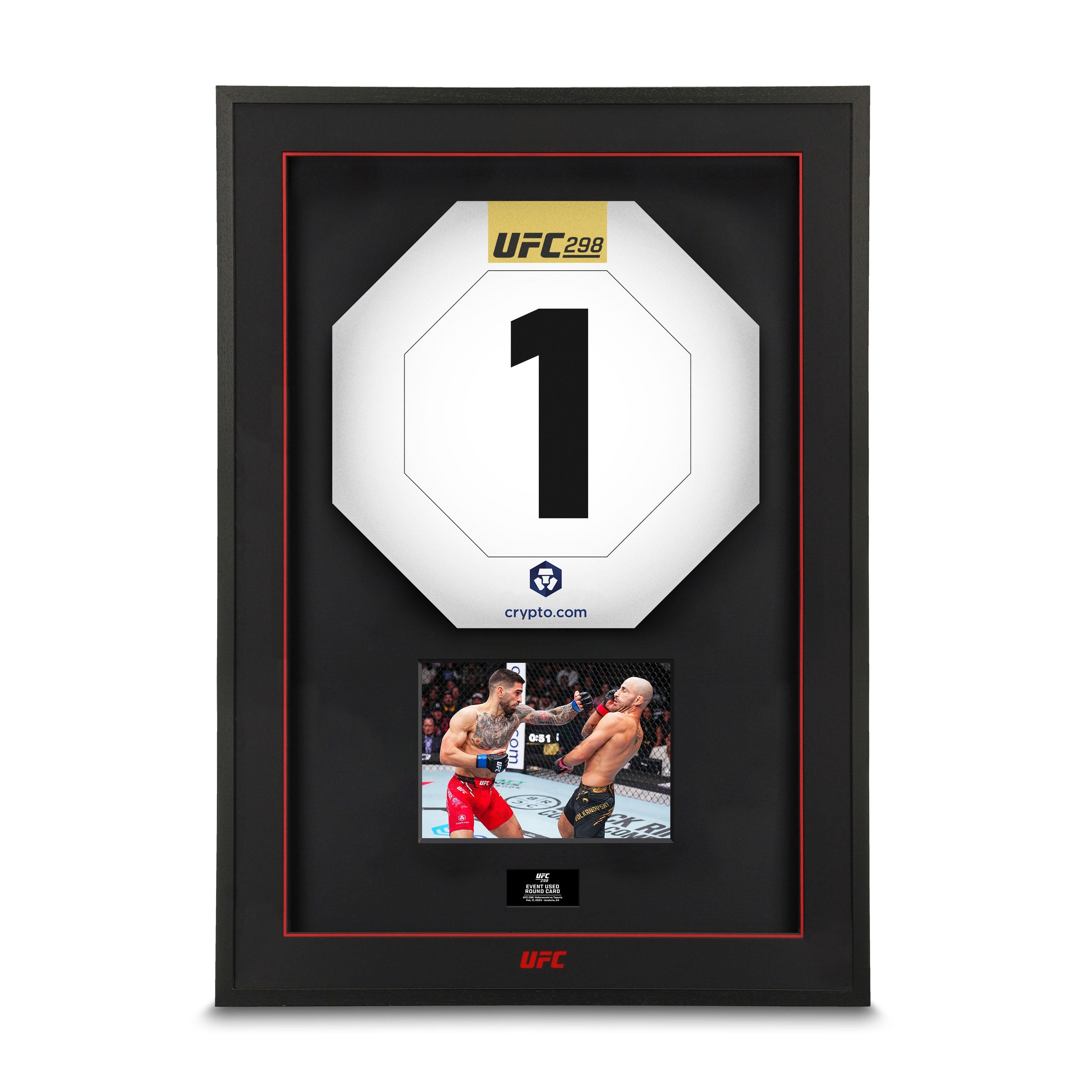 UFC 298 Event Used Round Card 1