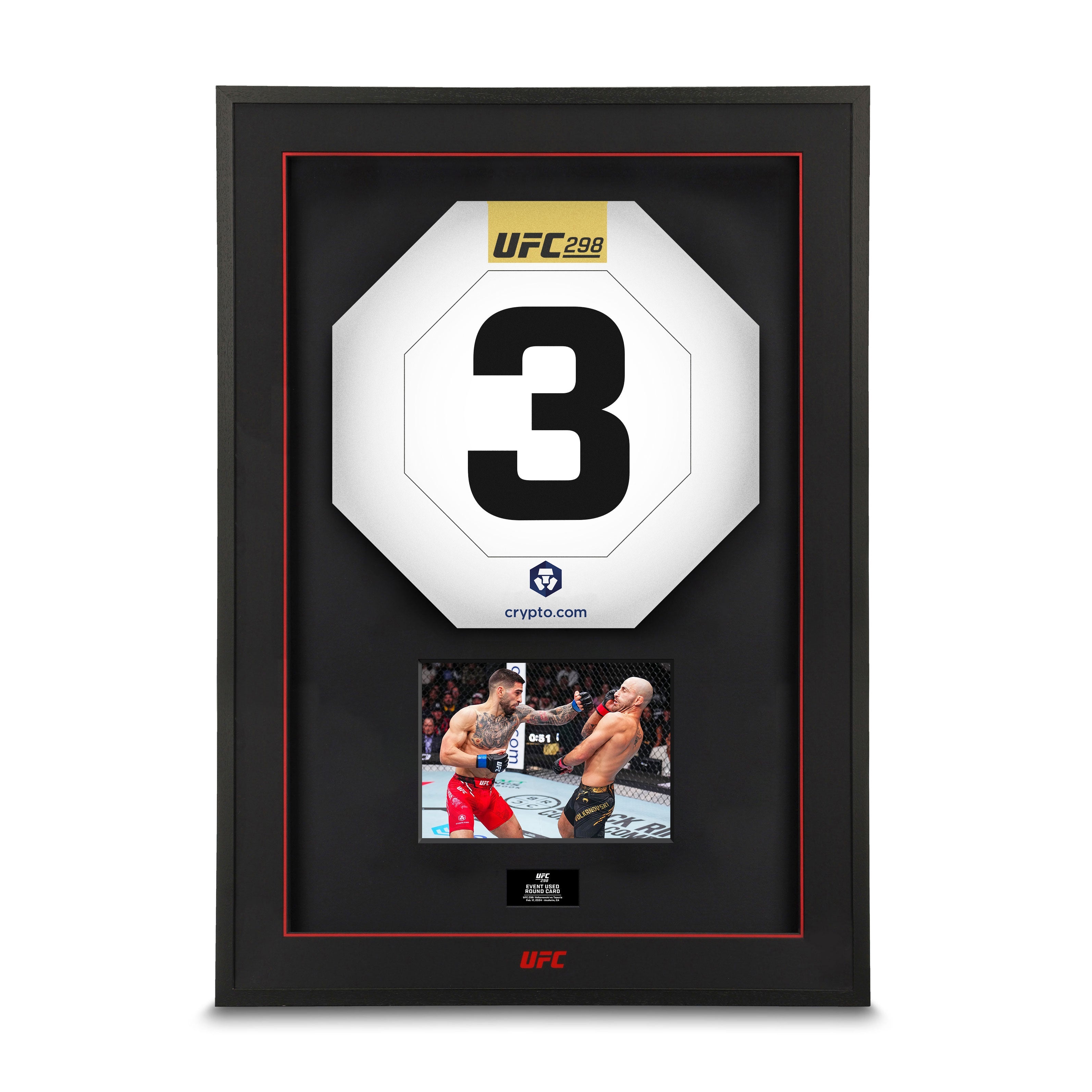 UFC 298 Event Used Round Card 1