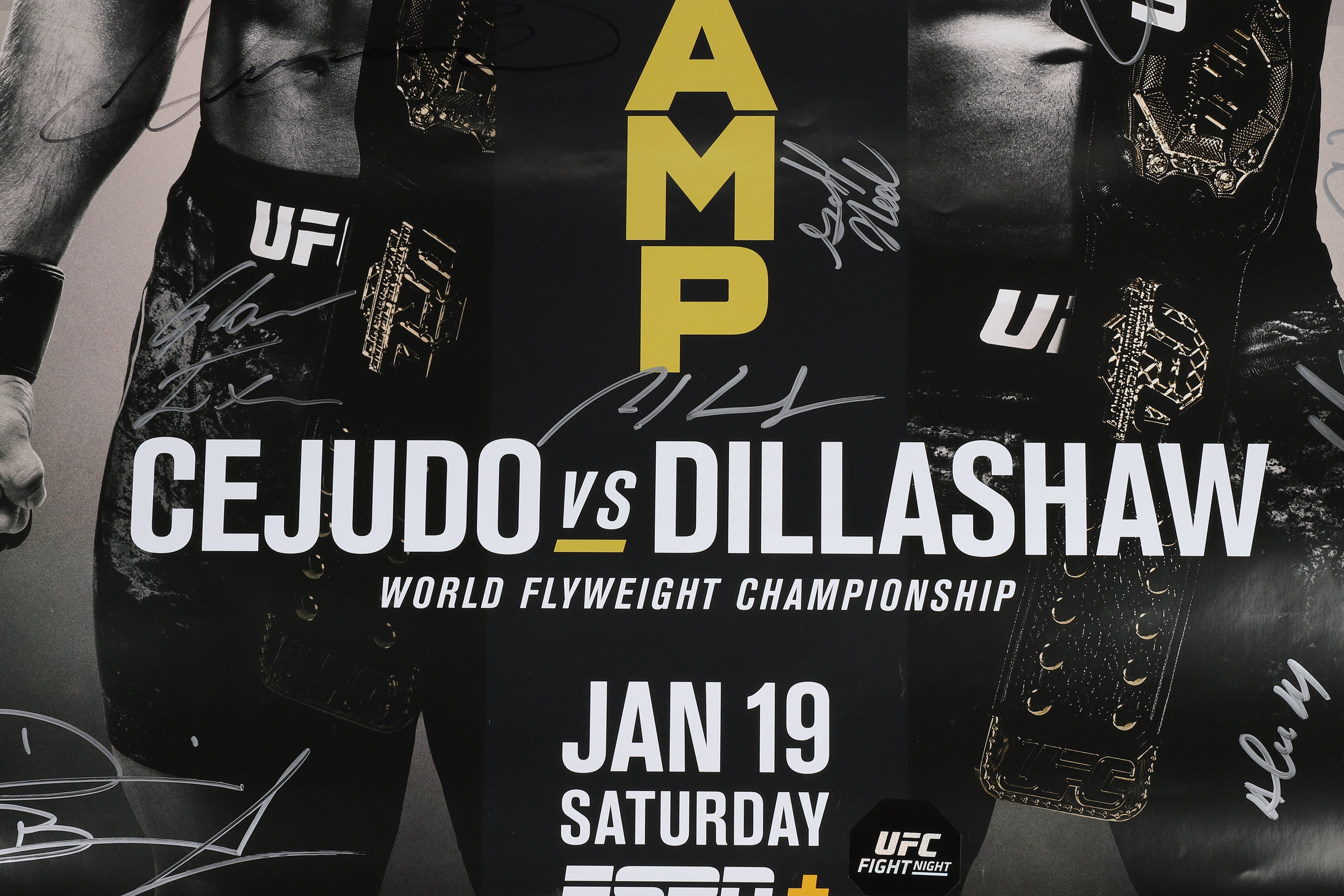 UFC Fight Night: Cejudo vs Dillashaw Autographed Event Poster