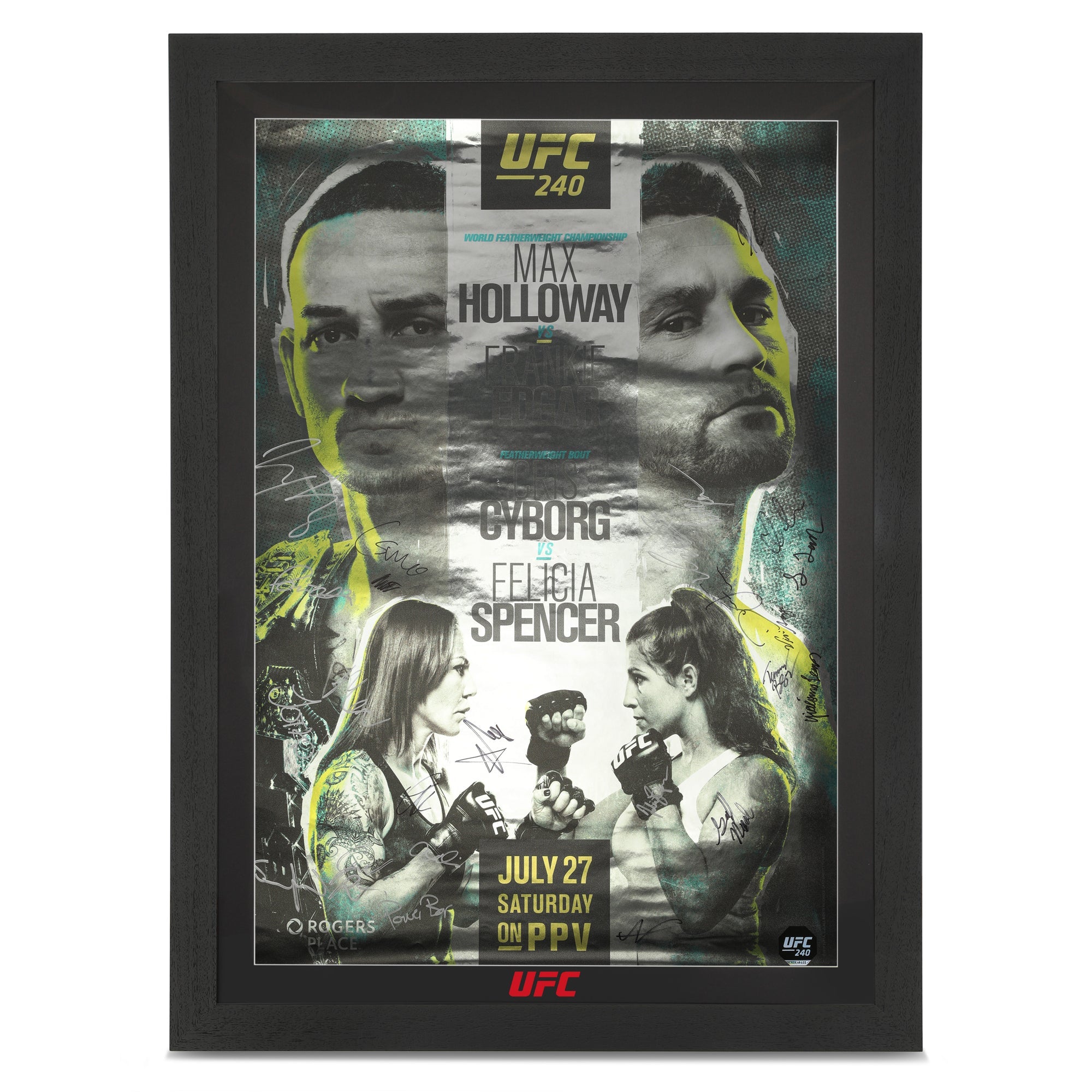 UFC 240: Holloway vs Edgar Signed Event Poster