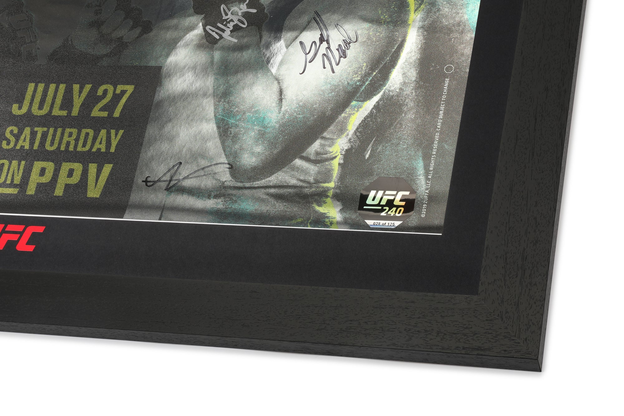 UFC 240: Holloway vs Edgar Autographed Event Poster