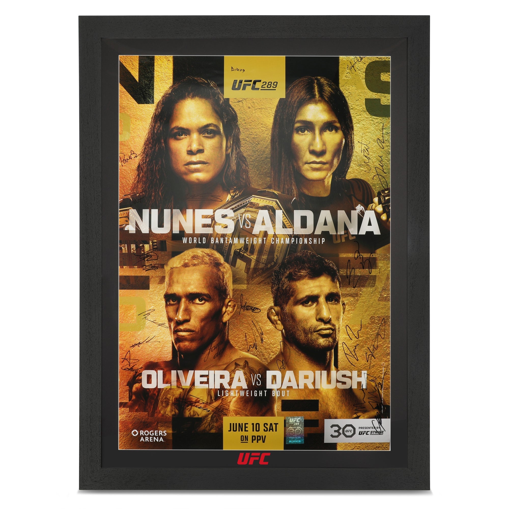 UFC 289: Nunes vs Aldana Autographed Event Poster