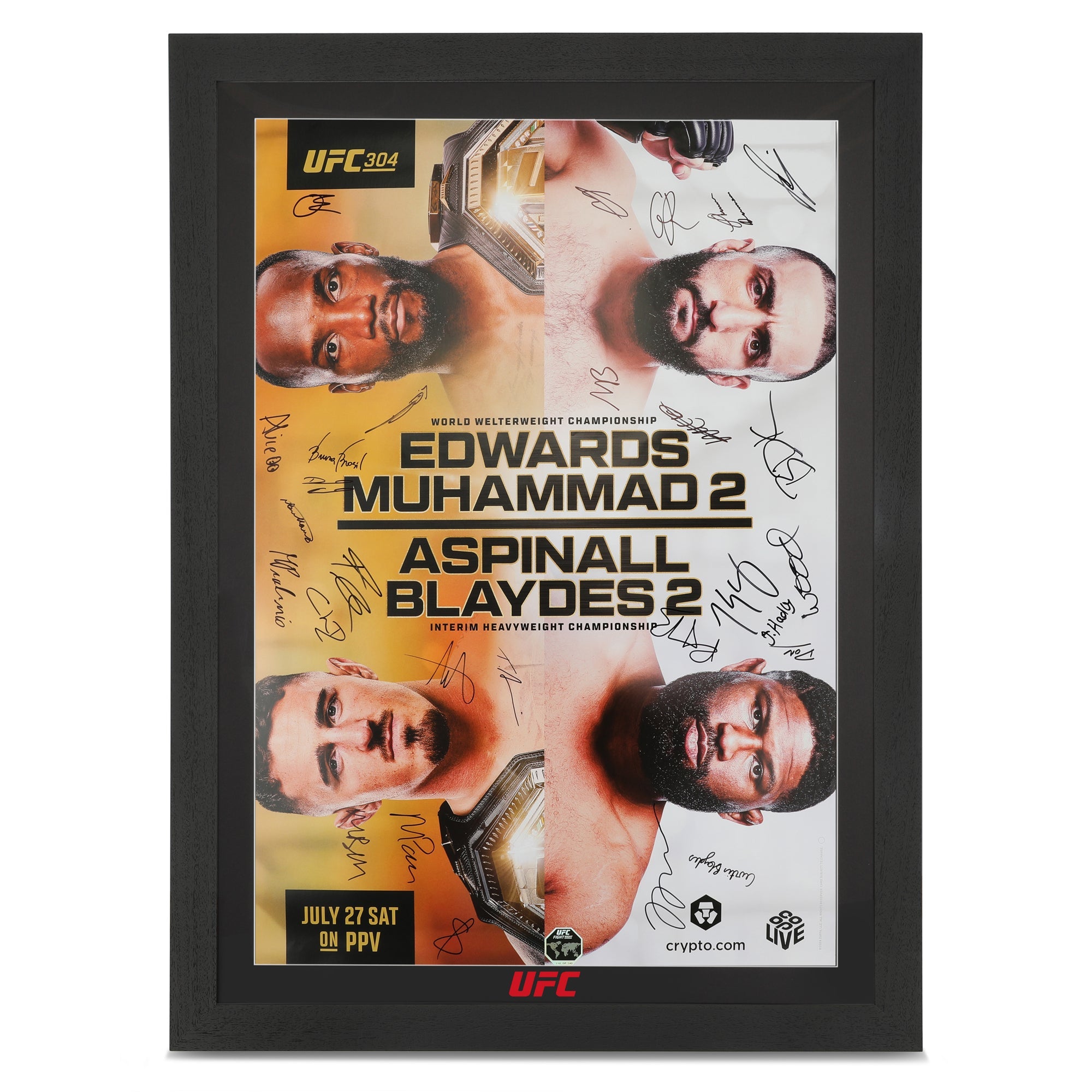 UFC 304: Edwards vs Muhammad 2 Autographed Event Poster