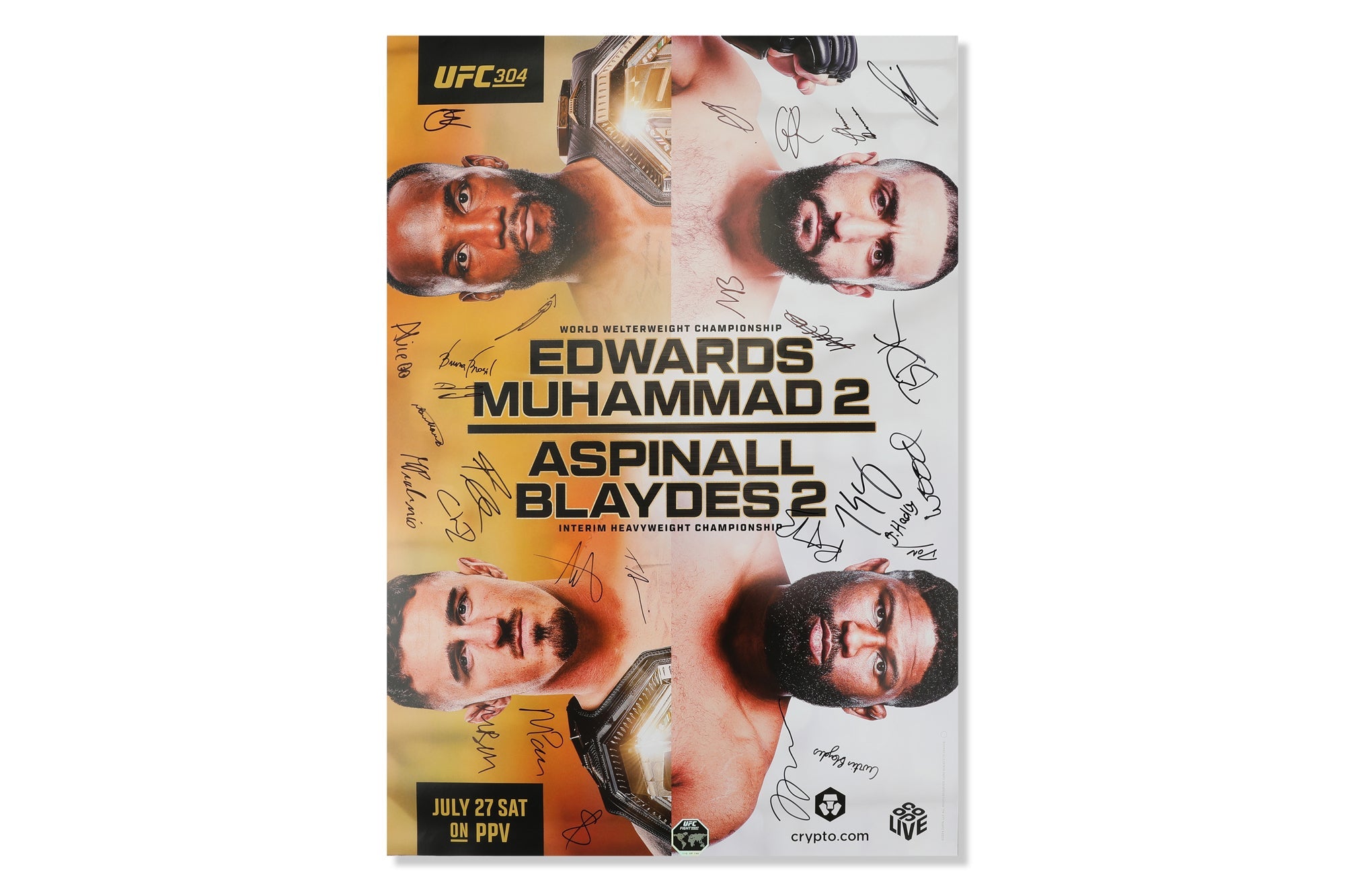 UFC 304: Edwards vs Muhammad 2 Autographed Event Poster