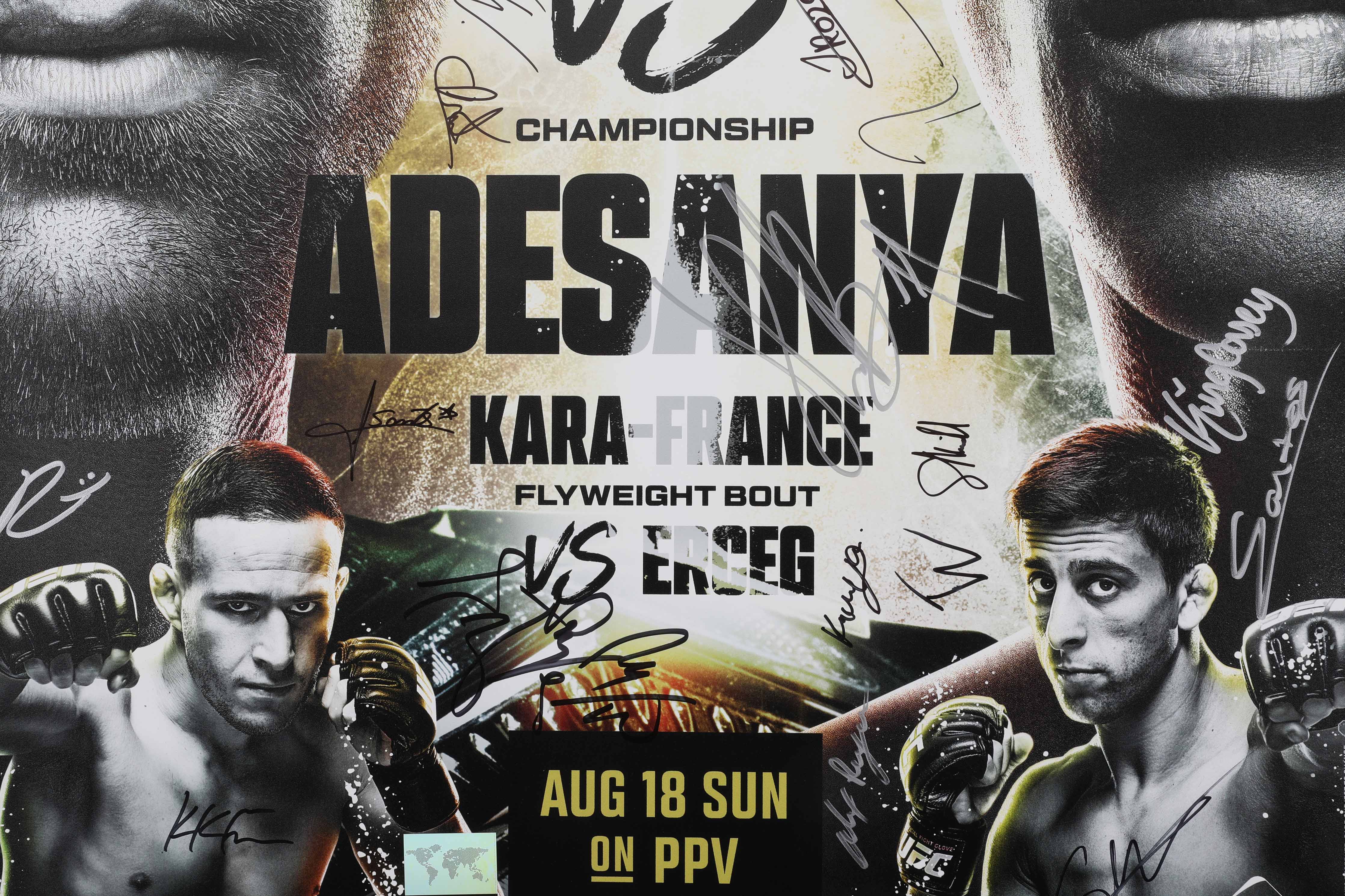 UFC 305: Du Plessis vs Adesanya Autographed Event Poster