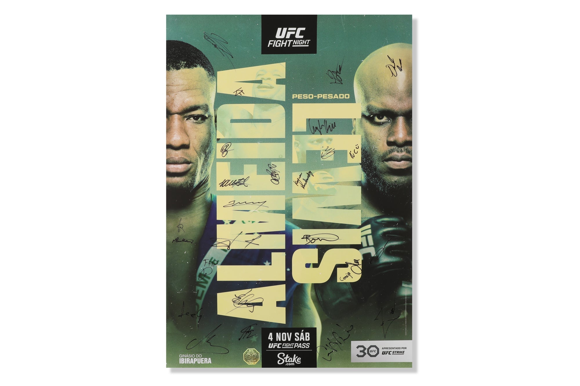 UFC Fight Night: Almeida vs Lewis Autographed Poster