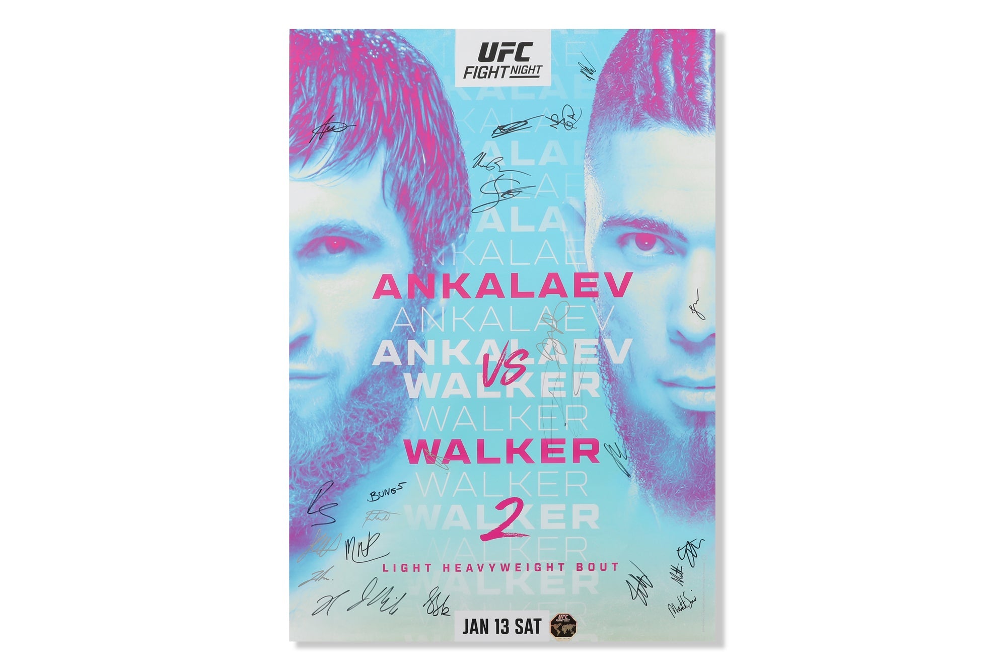 UFC Fight Night: Ankalaev vs Walker 2 Autographed Event Poster