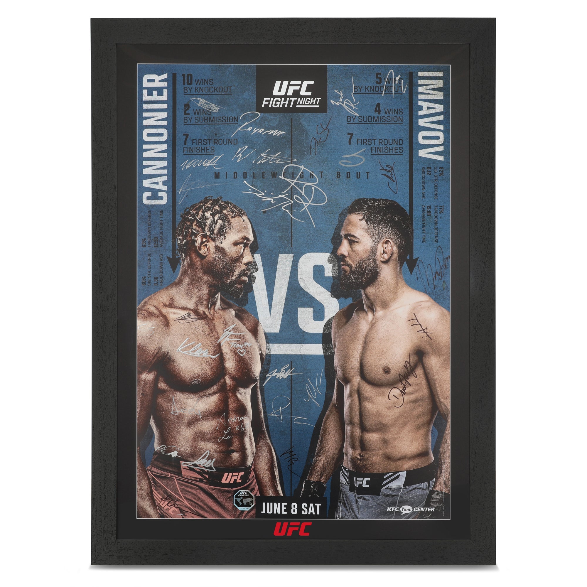 UFC Fight Night: Jared Cannonier vs Nassourdine Imavov Autographed Event Poster