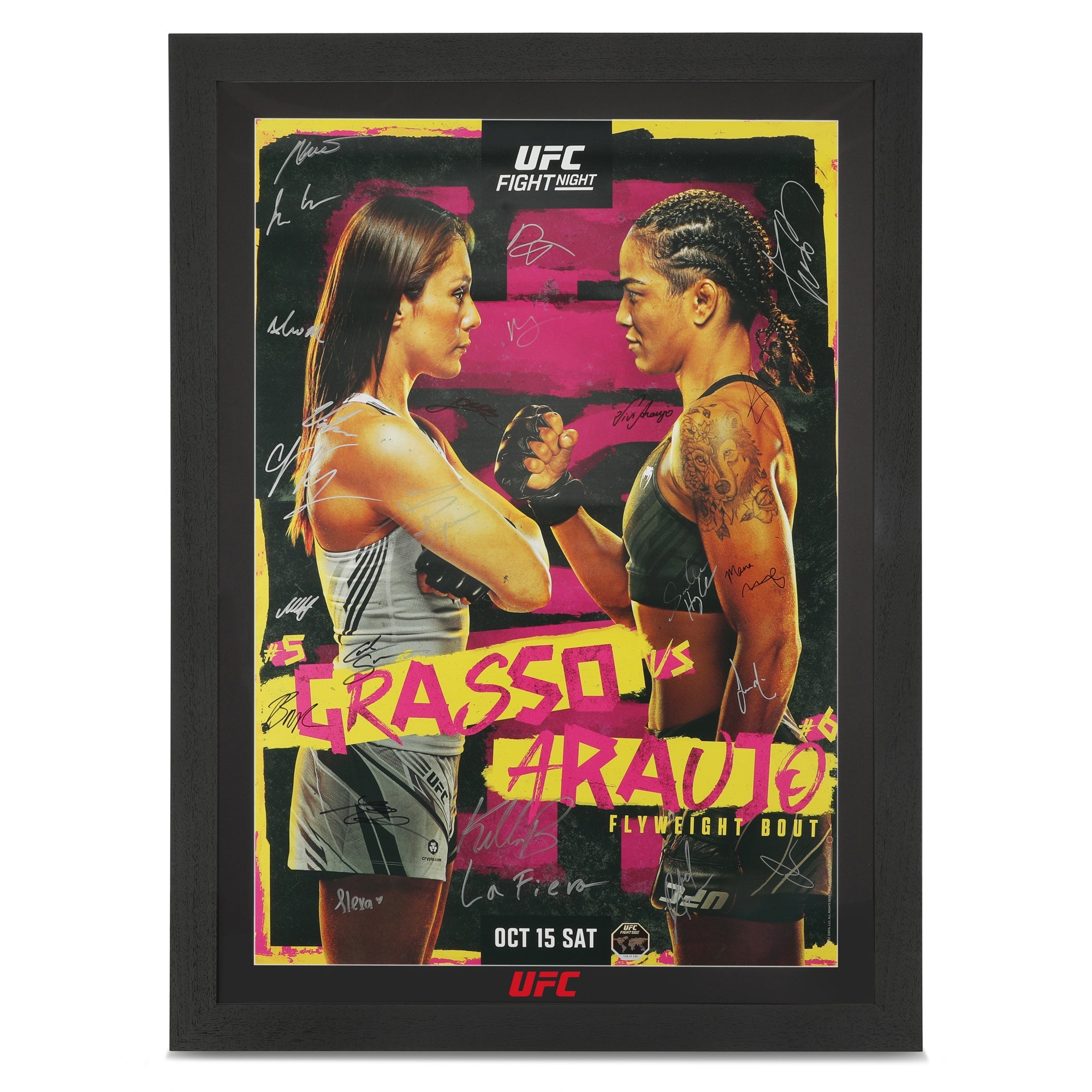 UFC Fight Night: Grasso vs Araujo Autographed Event Poster