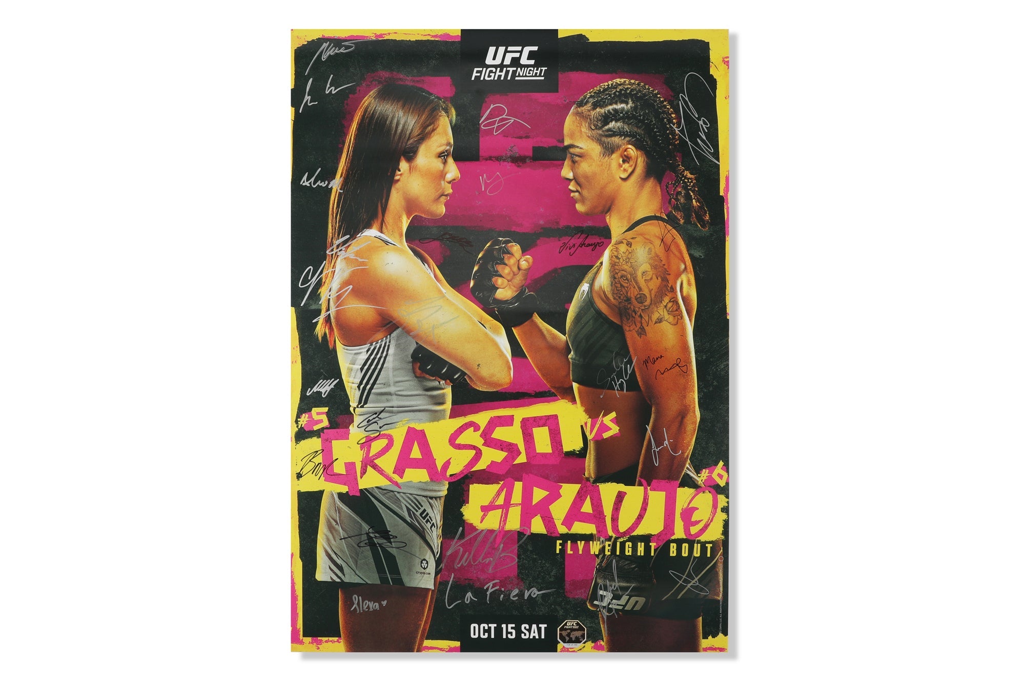 UFC Fight Night: Grasso vs Araujo Autographed Event Poster