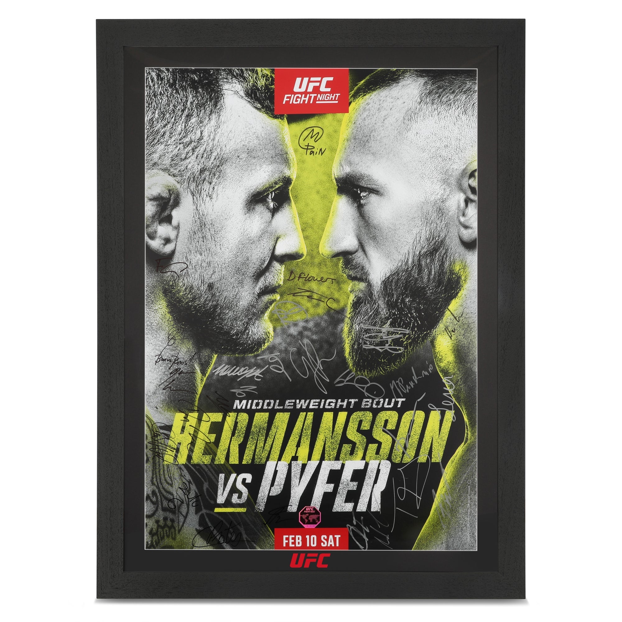 UFC Fight Night: Hermansson vs Pyfer Autographed Event Poster