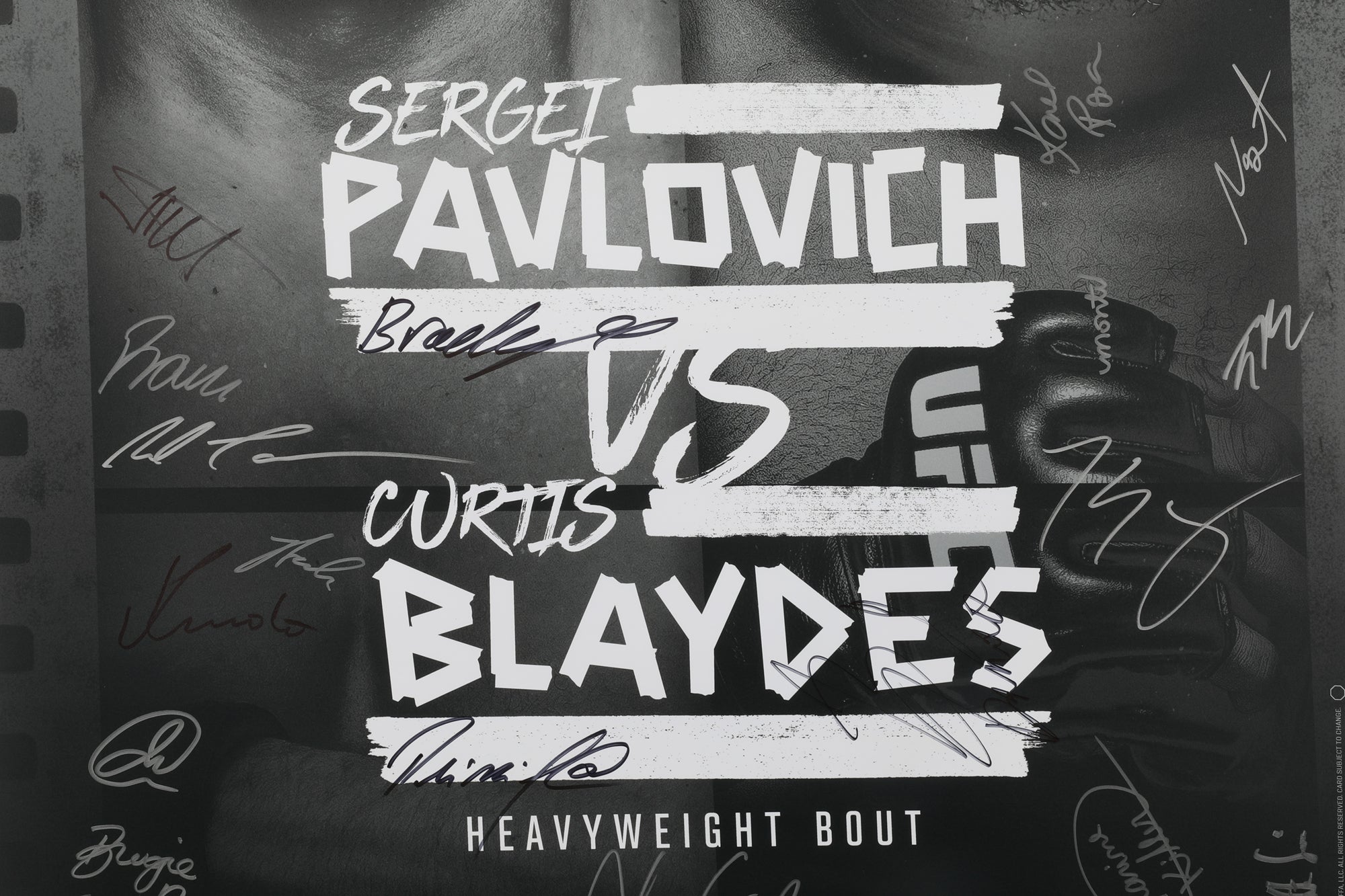 UFC Fight Night: Pavlovich vs Blaydes Autographed Event Poster