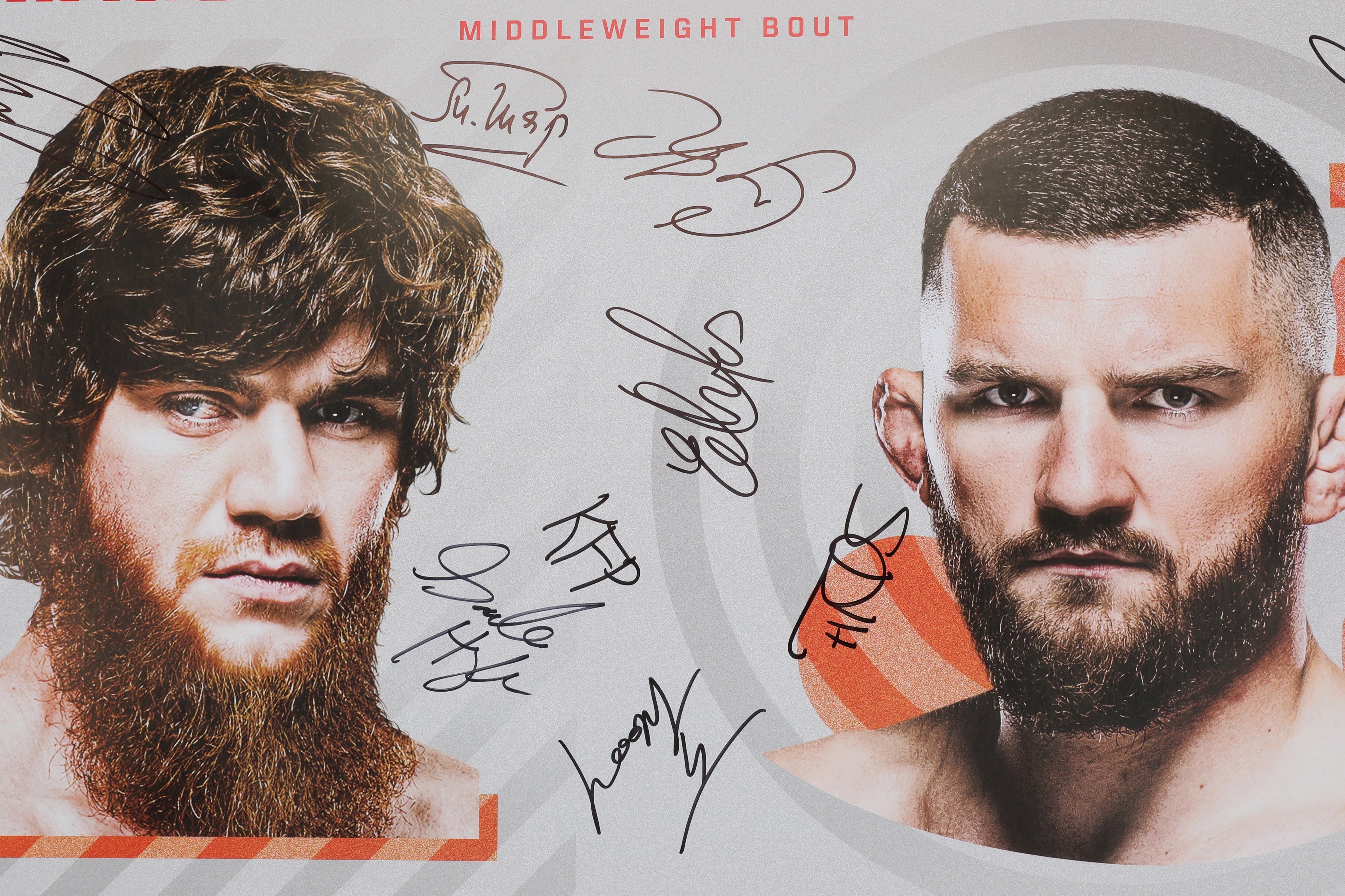 UFC Fight Night Sandhagen vs Nurmagomedov Autographed Event Poster