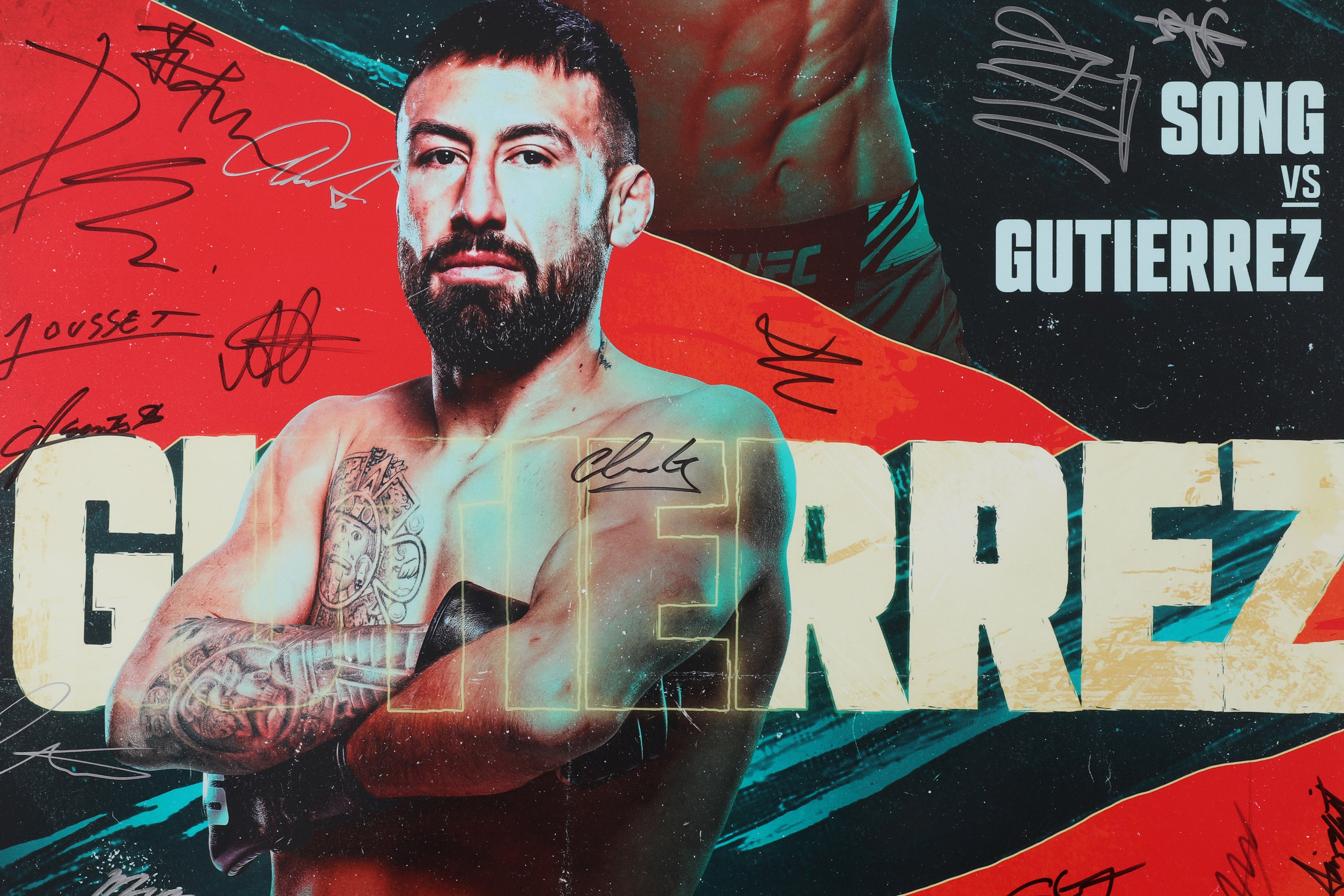 UFC Fight Night: Song vs Gutiérrez Autographed Poster