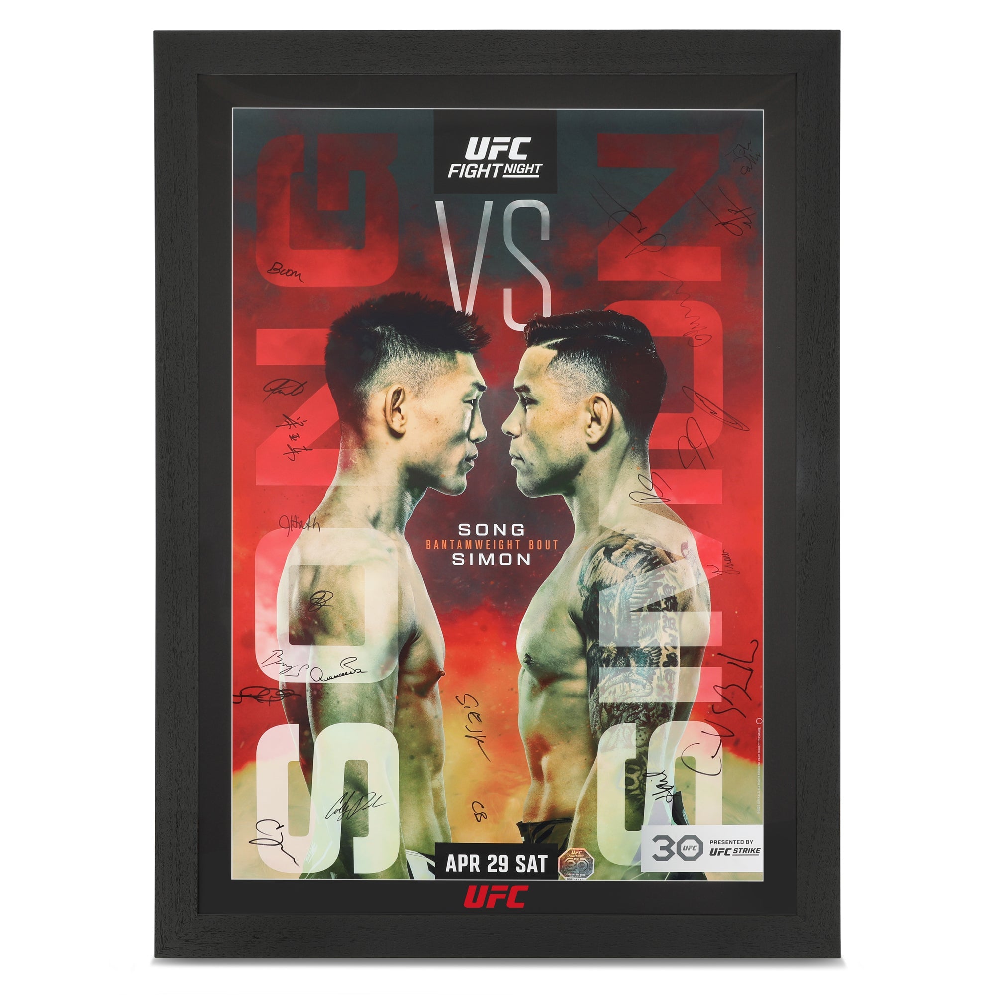 UFC Fight Night: Song vs Simón Autographed Event Poster