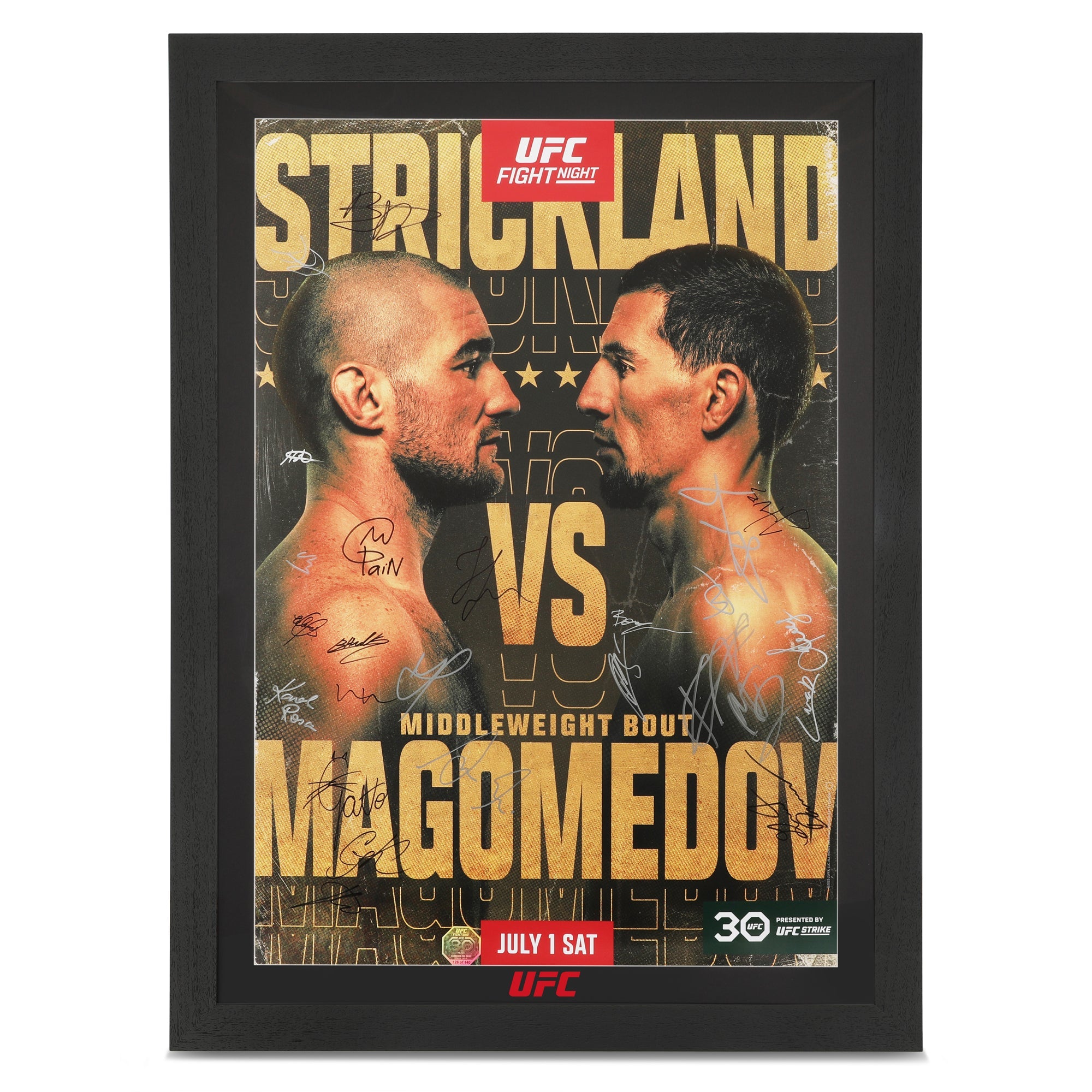 UFC Fight Night: Strickland vs Magomedov Autographed Event Poster