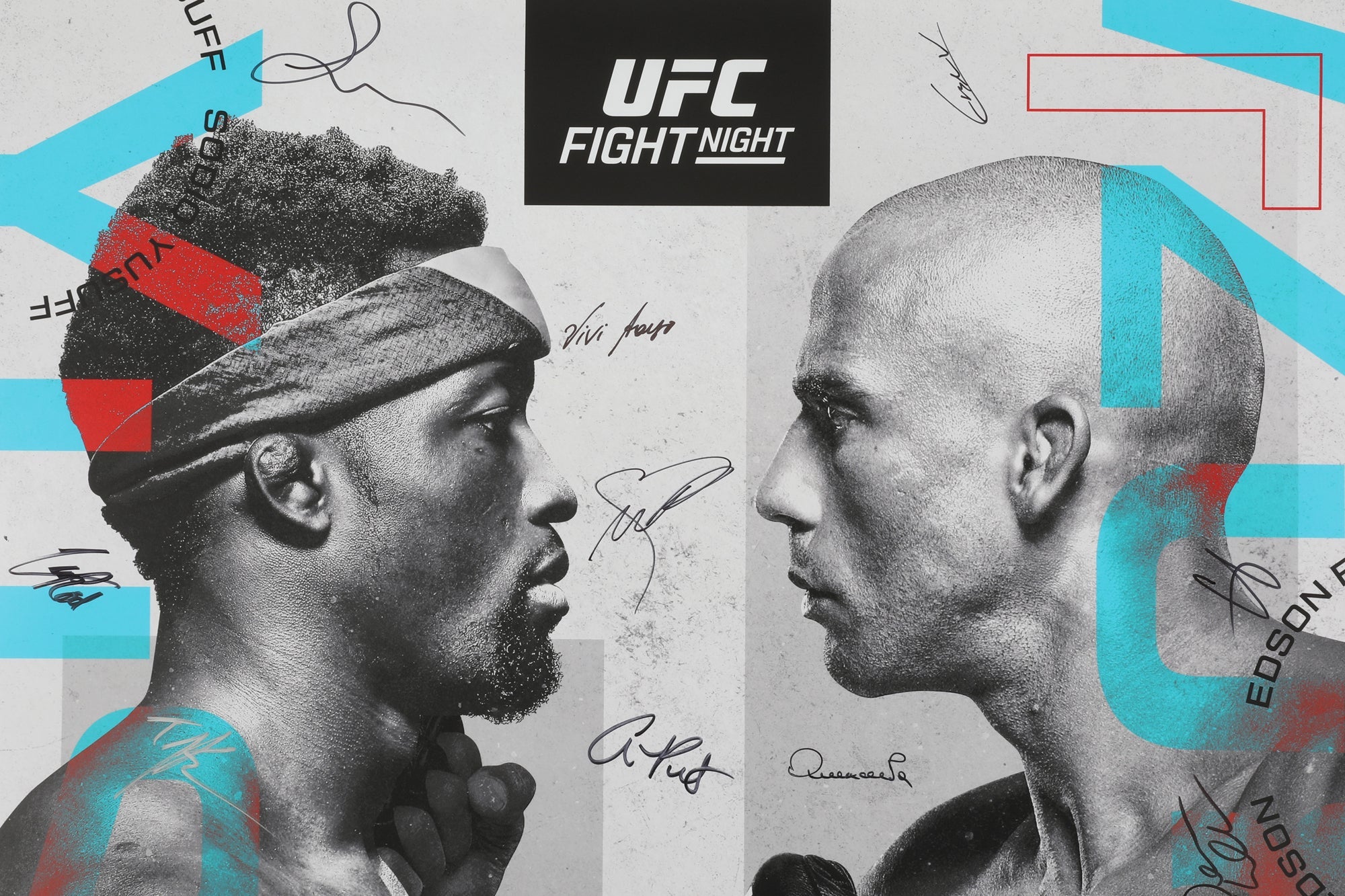 UFC Fight Night: Yusuff vs Barboza Autographed Event Poster