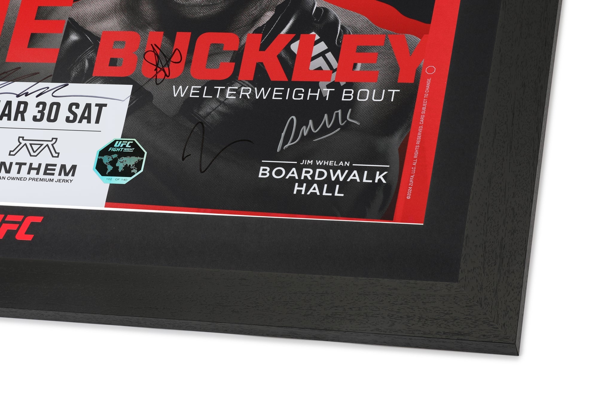 UFC Fight Night: Blanchfield vs Fiorot Autographed Event Poster