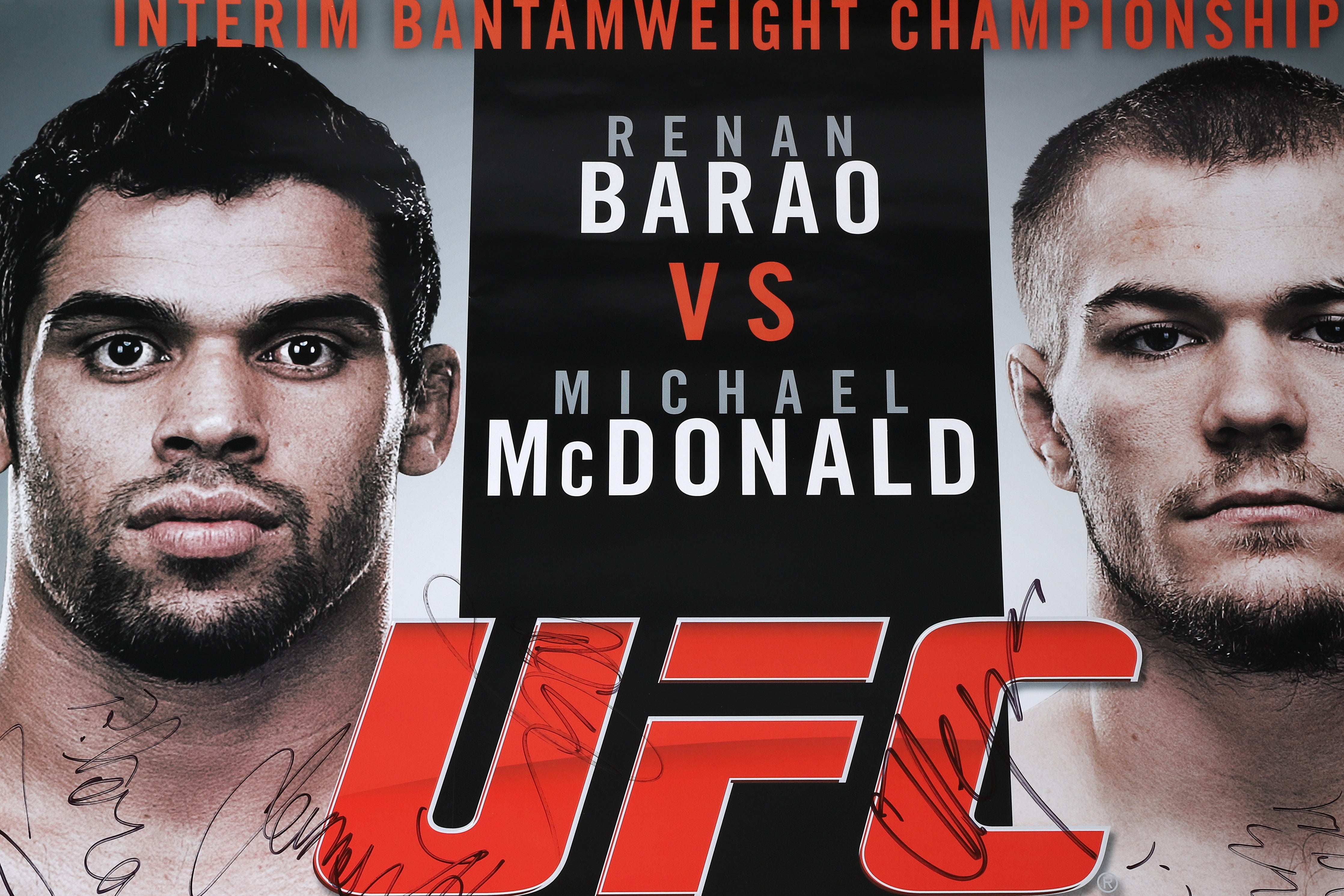 UFC on Fuel TV: Barão vs McDonald Autographed Event Poster