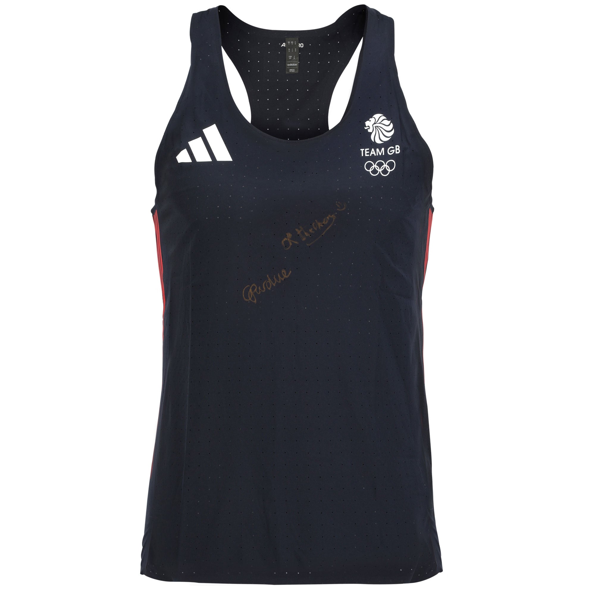 Team GB Womens Marathon Team Signed 2024 Paris Olympics Athletics Vest