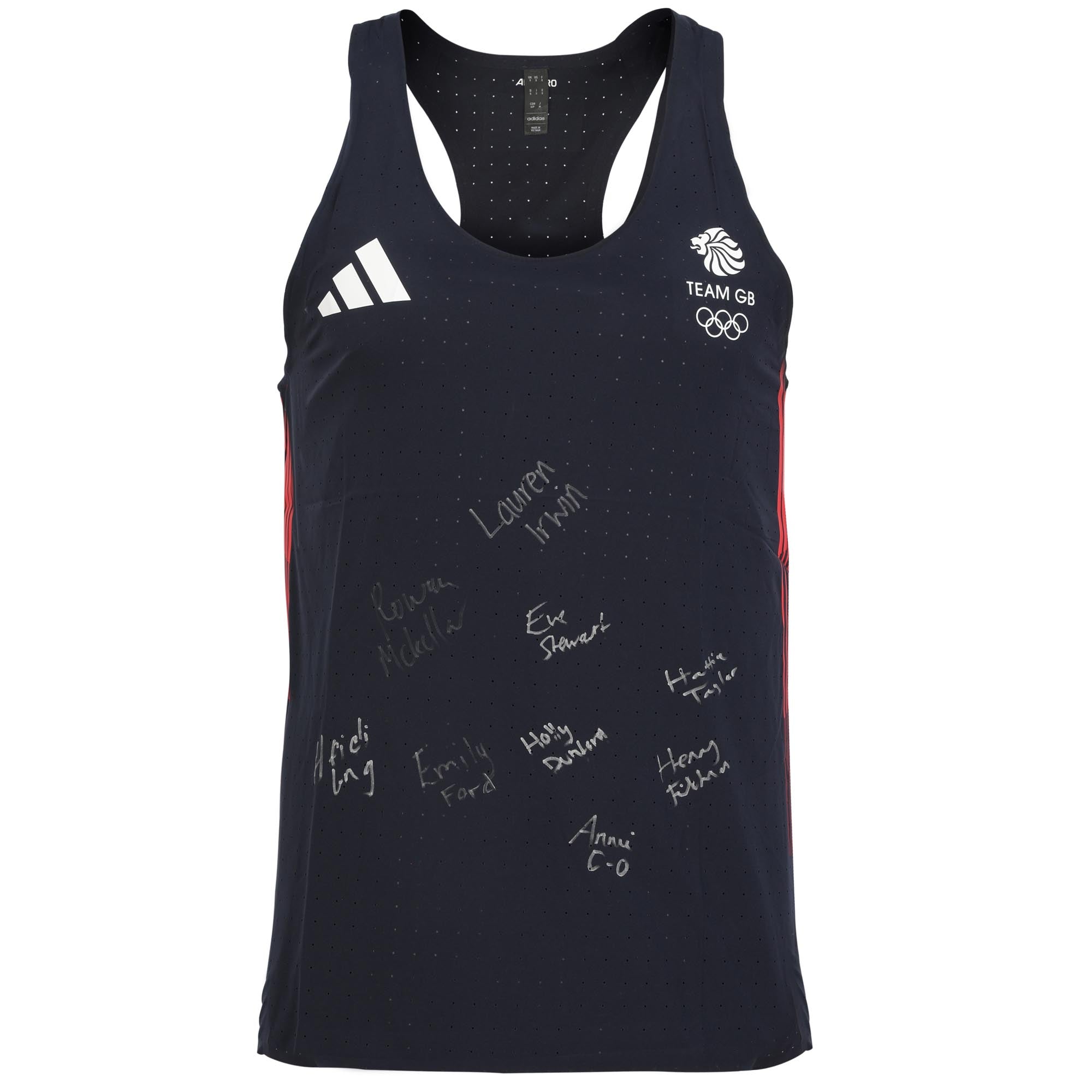 Team GB Womens Rowing 8 Signed 2024 Paris Olympics Athletic Vest