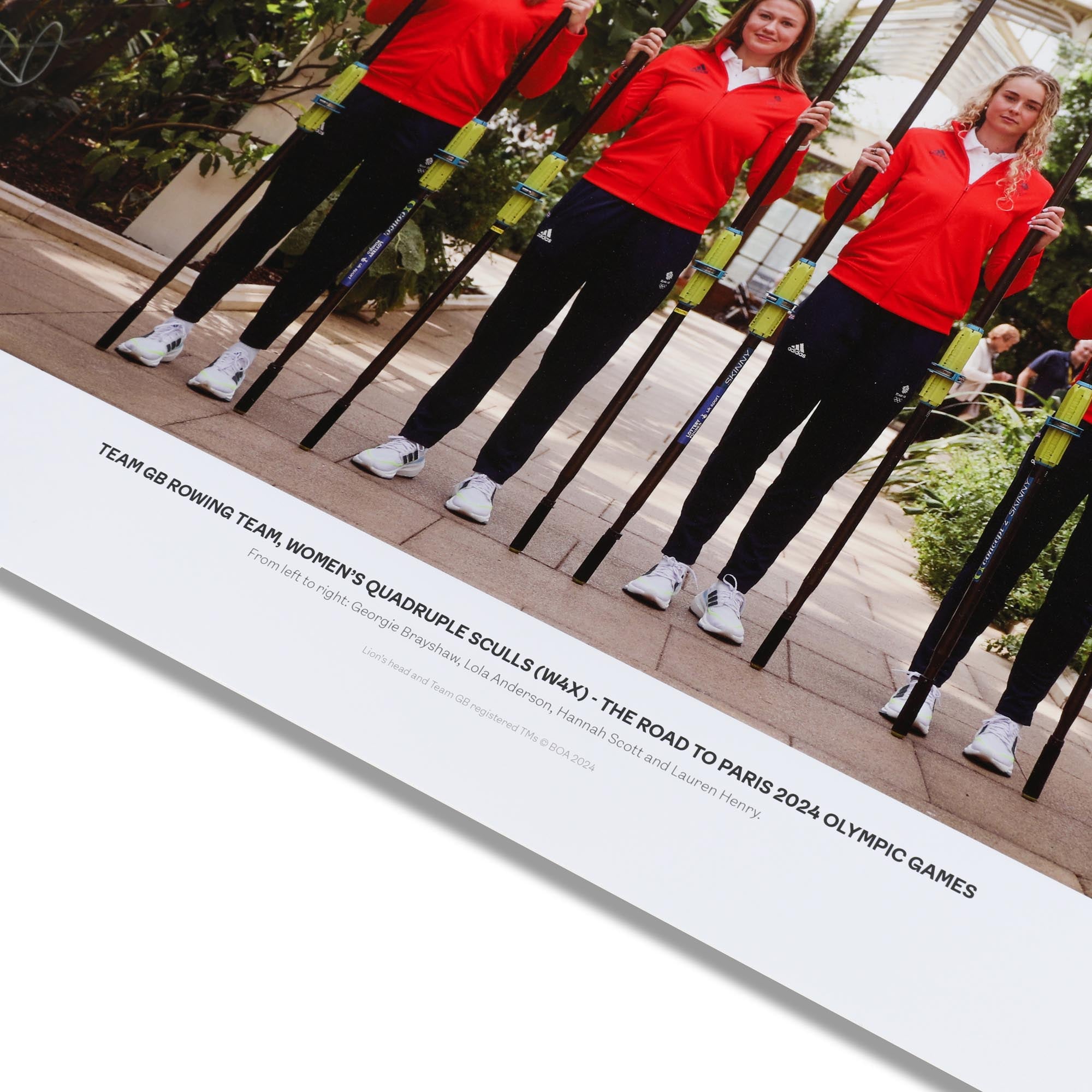 Team GB Womens Rowing Quad Sculls Road to the Paris 2024 Olympic Games Signed Photo