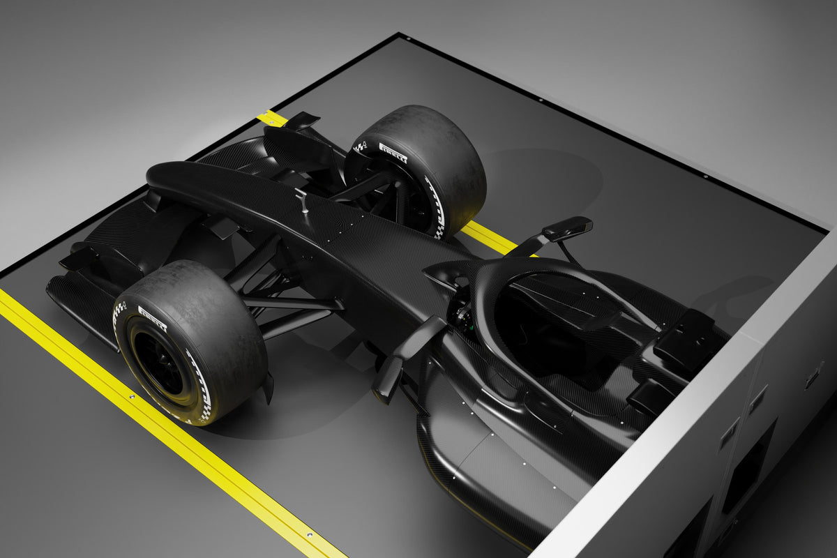Carbon fibre show car section and halo from above