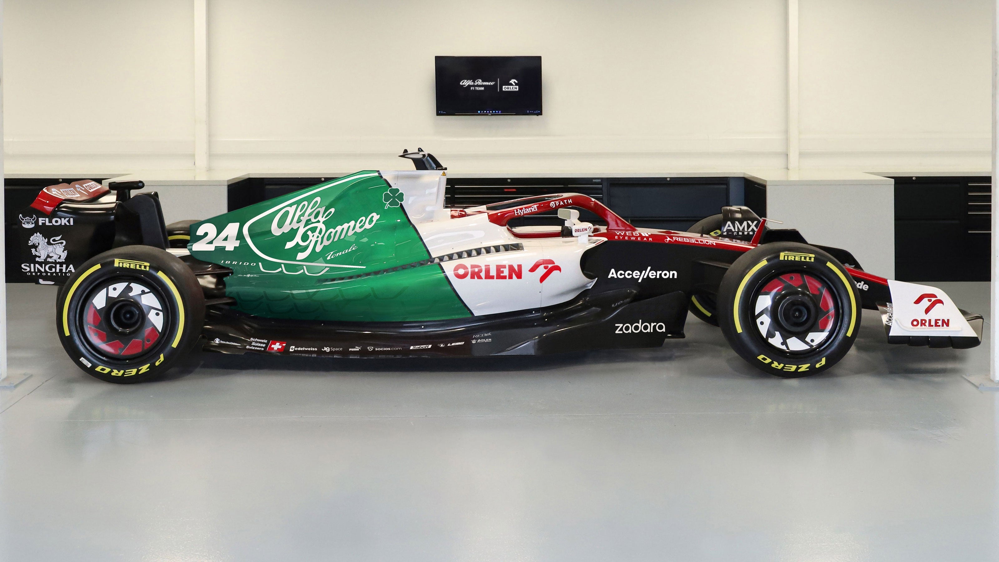 2022 Alfa Romeo C42 show car in Azerbaijan Grand Prix livery