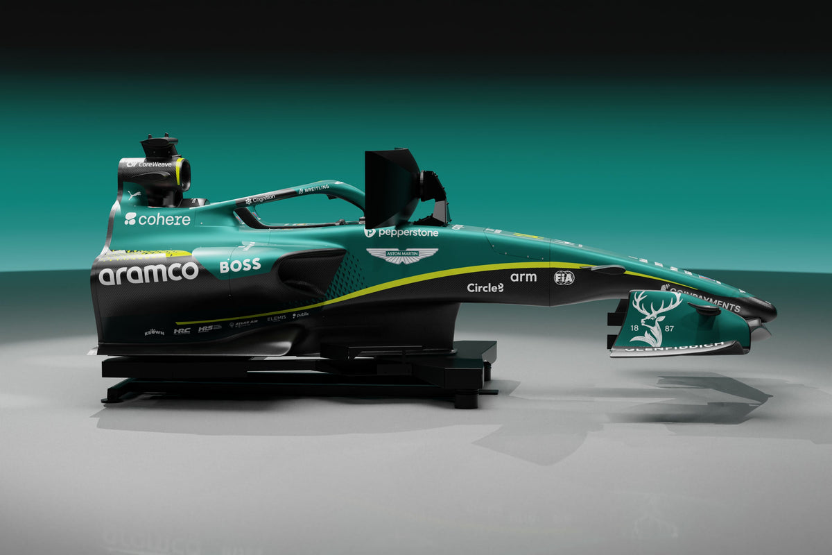 Aston Martin Aramco half-car simulator, side view