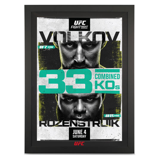 UFC Fight Night: Volkov vs Rozenstruik Autographed Event Poster