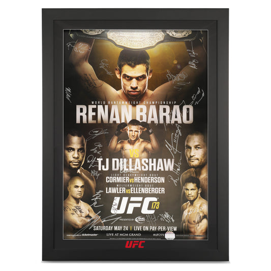 UFC 173: Barão vs Dillashaw Autographed Event Poster