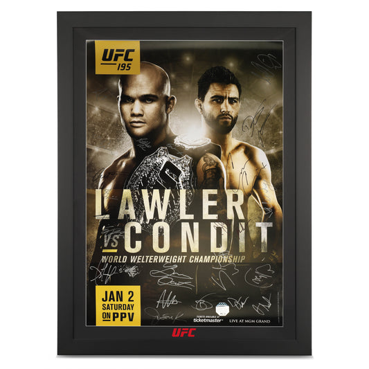 UFC 195: Lawler vs Condit Autographed Event Poster