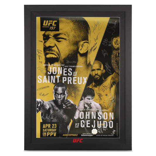 UFC 197: Jones vs Saint Preux Autographed Event Poster
