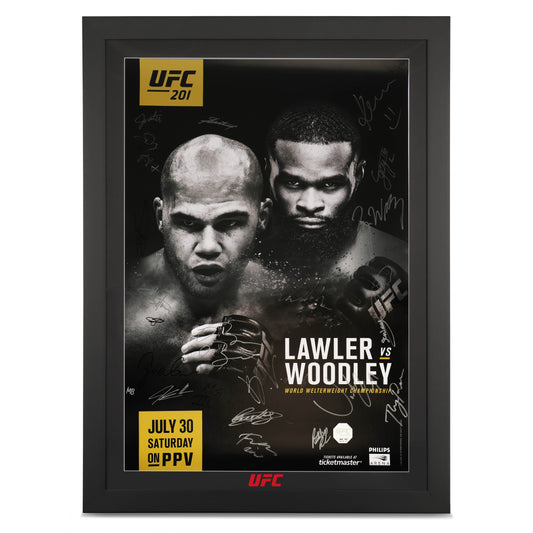 UFC 201: Lawler vs Woodley Autographed Event Poster