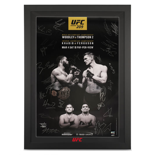 UFC 209: Woodley vs Thompson 2 Autographed Event Poster
