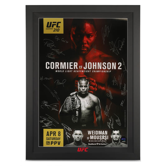 UFC 210: Cormier vs Johnson 2 Autographed Event Poster